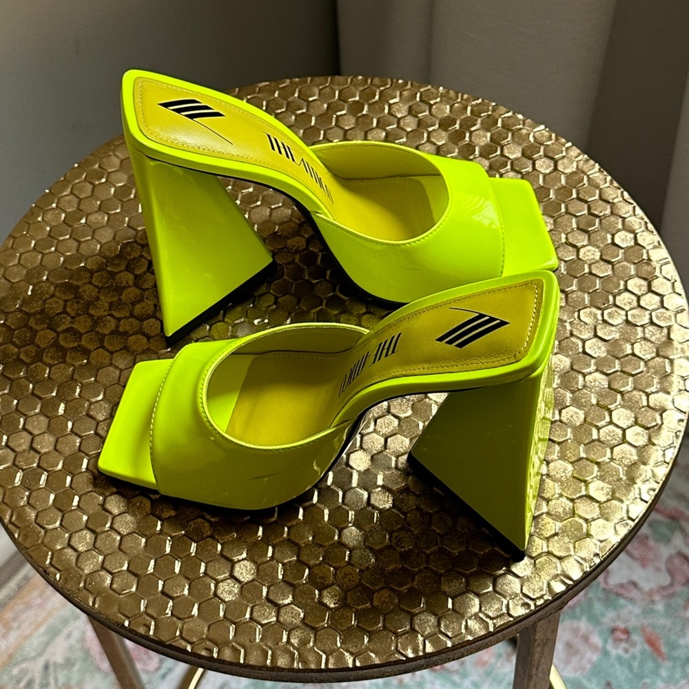 The Attico Lime Green Mules